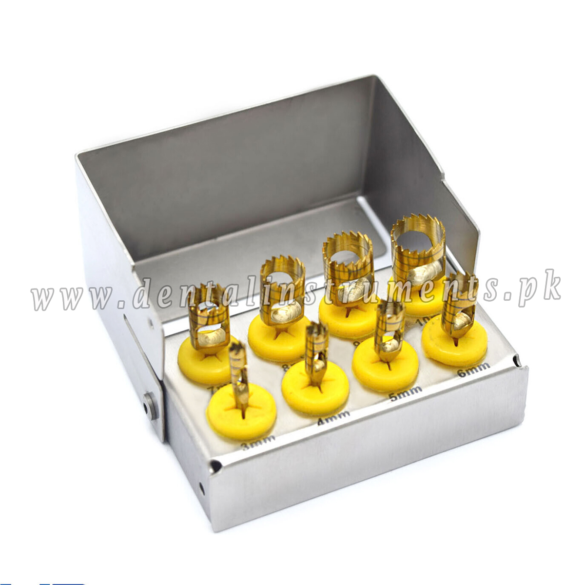  Dental Trephine Drills Kit,  Gold Plasma Coated